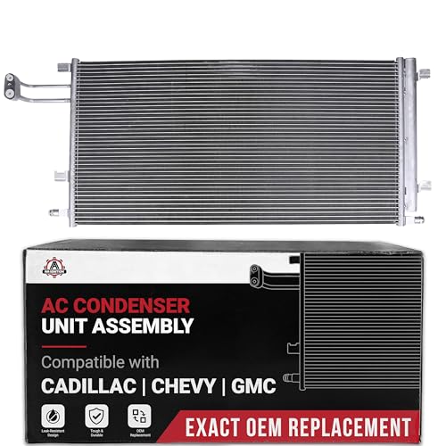 A/C Condenser - Compatible with Cadillac, Chevrolet, GMC - Escalade, Escalade ESV, Silverado 1500, Silverado 1500 LD, Suburban, Suburban 3500 HD - Air Conditioning Condenser - Replaces 23141869
