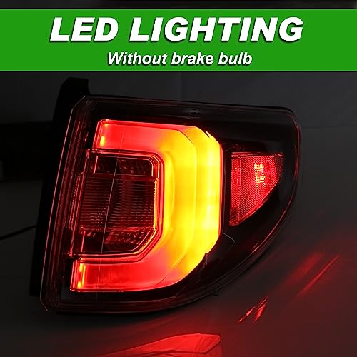 Lochnchn Tail Lights Compatible with GMC Acadia 2013-2016 Acadia Limited 2017 Rear LED Taillights Assembly Right Passenger Side Tail Lamp Replace 84051376-PFM.Not Include Bulb