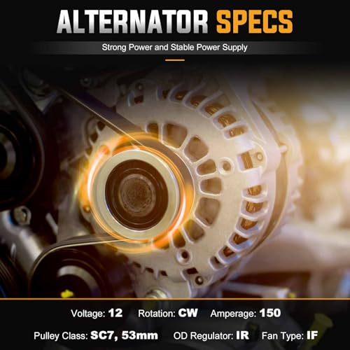 New Alternator Replacement Compatible with Toyota Sienna 3.5L 2007-2016, Venza 3.5L 2010-2015, Highlander 3.5L 2011-2016, for Lexus RX350 2010-2014, ES350 3.5L 2016-2018 Replace AL3364X 104210-5510