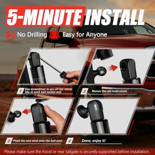 Vepagoo 6156 Rear Hatch Struts for Chevy Suburban/Tahoe 2007-2014, 2 Pcs