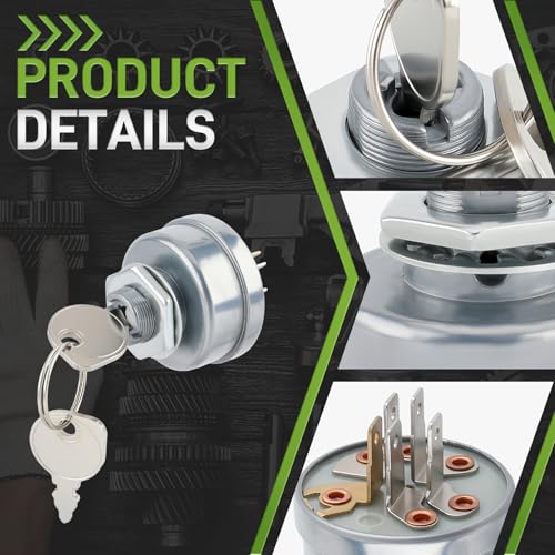 CARBBIA Ignition Switch with Key 158913 Compatible with Hustler Raptor