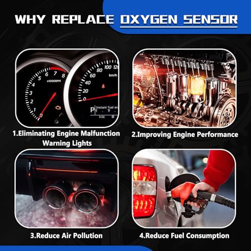 LHCMRL Oxygen O2 Sensors Upstream Downstream 234-5038 234-4490 Compatible with Ford 3.5L 3.7L 2011-2014 Mustang for F-150 Escape Explorer Flex for Lincoln MKS MKZ MKT Mariner Milan