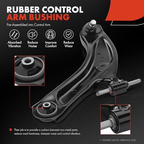 A-Premium 2 x Front Lower Control Arm, with Ball Joint & Bushing, Compatible with Nissan Rogue 2014-2020, Rogue Sport 2017-2022, Qashqai 2017-2023