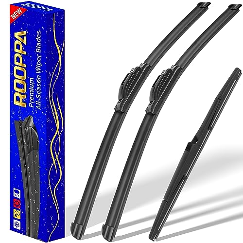 3 wipers Replacement for 2010-2015 Lexus RX450h/2010-2015 Lexus RX350, Windshield Wiper Blades Original Equipment Replacement - 26"/22"/16" (Set of 3) U/J HOOK