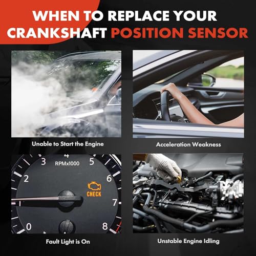 A-Premium Engine Crankshaft Position Sensor 90919-05070 Compatible with Toyota, Scion, Lexus & Pontiac Models - Camry 09-17, RAV4, Corolla, Prius, Highlander, Sienna, Matrix, Avalon, tC, CT200h, Vibe