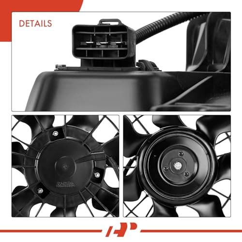 A-Premium Engine Radiator Cooling Fan Assembly Compatible with Hyundai & Kia Models - Sonata 2011-2013 2.4L, Optima 2012-2013 2.4L, Gas