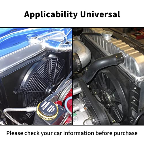 FGJQEFG 12 Inch Universal Slim Fan Push Pull Electric Radiator 12V 80W High Performance Cooling Fan Mount Kit Blue 2 Pcs