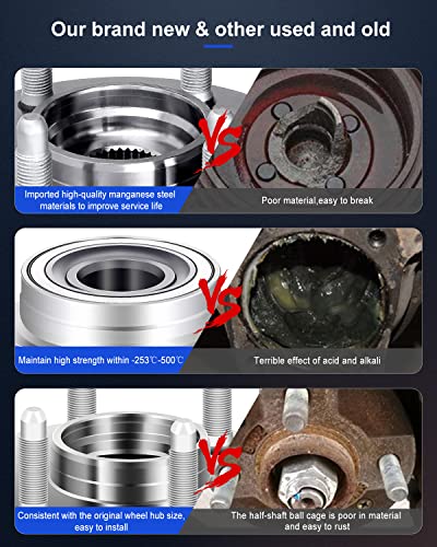 ECCPP Wheel Hub and Bearing Assembly Front 515036 fit for Chevrolet Silverado 1500 for GMC Sierra 1500 for Cadillac Escalade for Chevrolet Tahoe 1999-2007 4WD 4x4 Only 6 Lugs Wheel Hub with ABS
