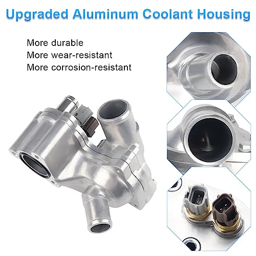 4L5E8A586AB Aluminum Thermostat Housing Compatible with 01-05 Ford Explorer