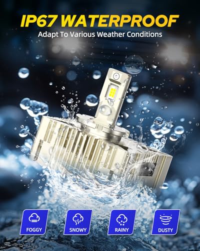 AUTOONE 2025 Upgraded D5S D5R Bulbs, 900% Brighter D5S Bulbs, 32000 Lumens 6000K Brightest D5S Fog Light, 50000 Hours Longer Lifespan