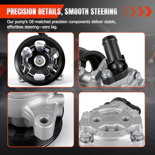 Power Steering Pump 21-5419 with Pulley Compatible with Honda CR-V 2002 2005-2011, Accord 2006-2007, Element 2006-2011, Acura RDX 2007-2012, TSX 2006-2008 Replace# 965419, 56110PZDA02