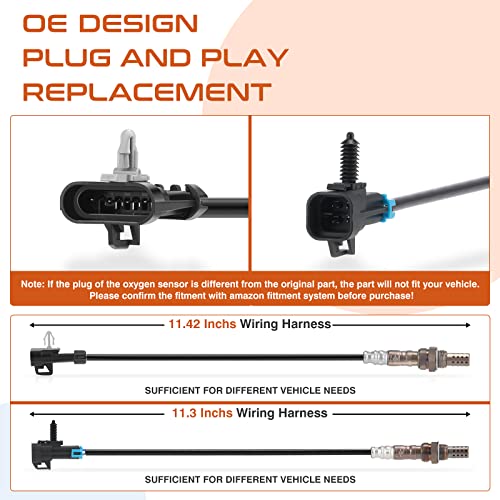 ACAUTO 234-4012 234-4018 Oxygen Sensor O2 Sensor Compatiable with Chevy Silverado 1500 Tahoe Suburban Express 1500 Suburban, GMC Yukon XL Sierra Cadillac Escalade 2344012 SU187 250-24018 4 Pack