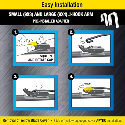 Rain-X 870428 Rugged XL Wiper Blade 28", Windshield Wipers Replacement, Quiet & Durable Beam Design, All Weather Performance & Easy Universal Install, Blade Wear Indicator (Pack of 1)