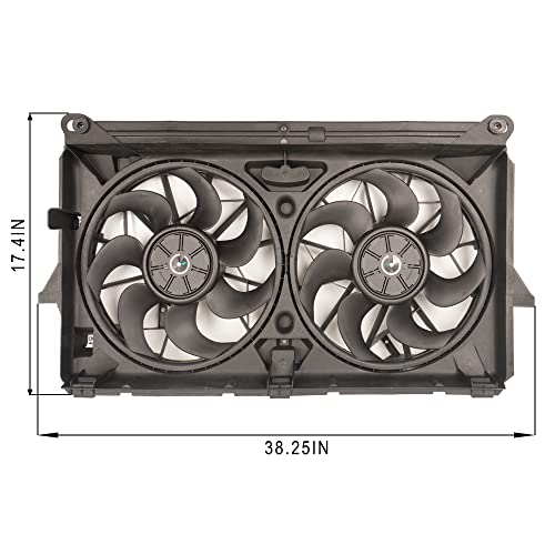 Focreedy GM01 Dual Radiator Electric Fan for Silverado Tahoe 05-14 620-654