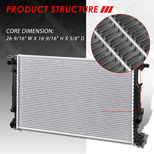 Auto Dynasty Radiator Compatible with 2013-2016 Dodge Dart 1.4L 2.0L 2.4L AT MT, DPI 13323 Factory Style 1-Row Cooling Radiator, Aluminum Core