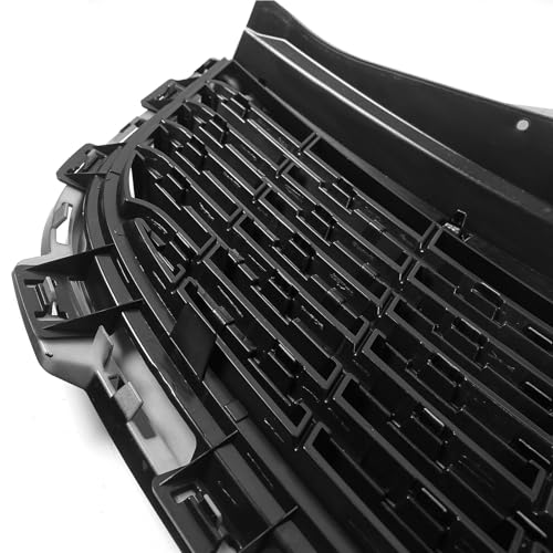 JOLONG Front Upper Grille for Chrysler Town & Country 2011-2016 GlossyBlack