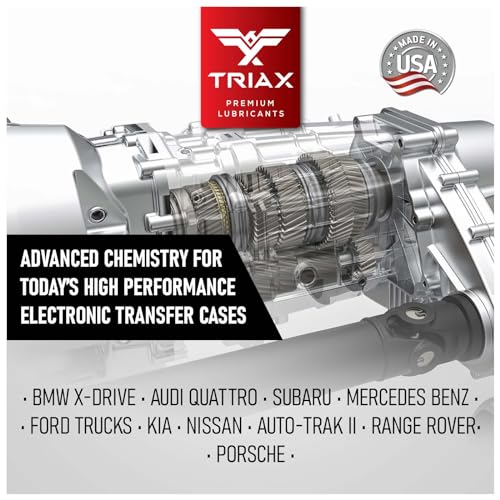 TRIAX DTF-1 Professional Transfer Case Fluid Full Synthetic, Lifetime Fill, All Season Down to -60 F, Compatible with BMW Xdrive, Audi/VW Quattro, Range Rover, Ford, Porsche & Many AWD (1 Quart)