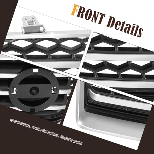 CarPartsDepot Grille Comaptible With Nissan Maxima 2009-2014 Chrome Shell Black Insert Mesh Upper Grill NI1200231 620709N00A