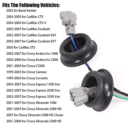 muge racing Knock Sensors with Wiring Harness Kit, LS Knock Sensor Kit Compatible with Chevy Silverado Tahoe Suburban Avalanche, GMC Sierra Yukon, Cadillac, 5.3 Knock Sensor Replace# 12589867 12601822