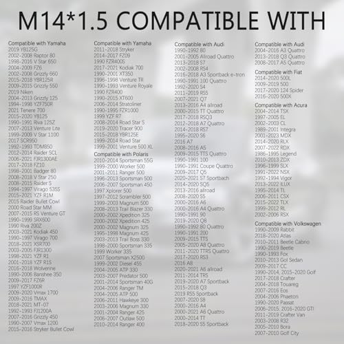 M14x1.5 Oil Drain Plug,Magnetic Oil Drain Plug OEM#6506214AA,94027565,7522691,Automotive Replacement Engine Oils Drains Plugs Compatible with Honda/Mercedes-Benz/Kawasaki/GMC (M14*1.5)