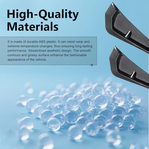 YAWUROU 2 PCS Car Side Fender Vent Trim, Spoiler Body Fender Decorative Stickers, Self-Adhesive Sport Style Air Intake Grille Decorative Sticker, Universal for Most Cars (Carbon Fiber)