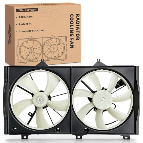 PartsFlow Radiator Cooling Fan Assembly for 2007 2008 2009 Toyota Camry Black 621-014