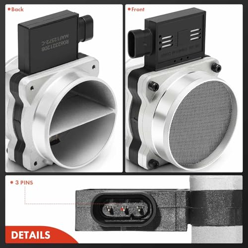 A-Premium Mass Air Flow Sensor Assembly [3 Pins] MAF Compatible with Chevy & GMC & Cadillac Vehicles, Corvette, Camaro, Express, Escalade, Savana, Tahoe, Yukon, C/K Class, P30 & More