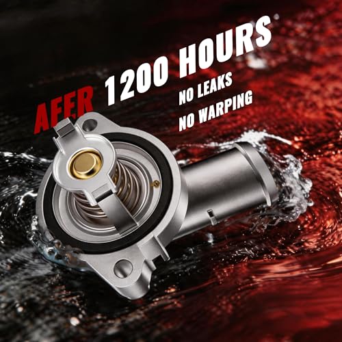 Upgrade Aluminium Engine Coolant Thermostat Housing Assembly Compatible with 2011-2022 Chrysler 300, 2011-2022 Dodge Challenger Charger, Replaces 902-3035 5184977AD 5184977AE