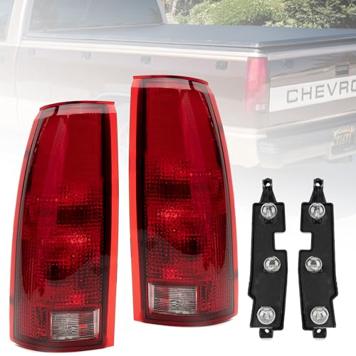 Tail Light Assembly Compatible With Chevy GMC C/K Truck 1988-1998, 1995-2000 Tahoe, 1992-2000 Yukon, 1992-1999 Suburban, 1992-1994 Blazer, w/Circuit Board, Driver and Passenger Side Rear Brake Lamps