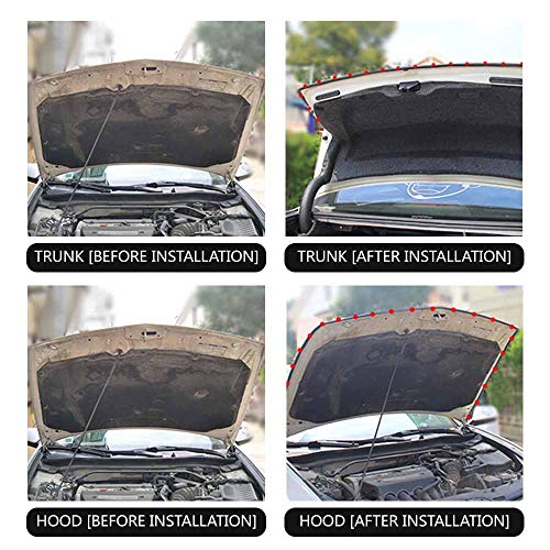 33Ft Universal Self Adhesive Weather Seal Strip for Car, 51/100 Inch Wide X 1/5 Inch Thick, Auto Door & Window Weatherstrip with Engine Cover (2 Rolls, 16.5 Ft Each)