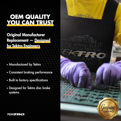 TEKTRO E10.11 Resin Disc Brake Pads | Organic Resin | Smooth & Powerful Braking | Easy Replacement