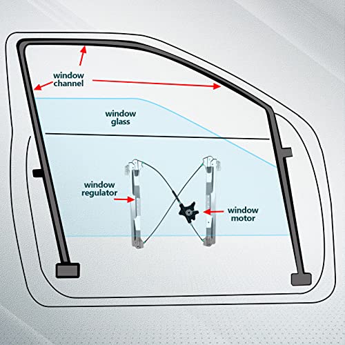 Power Window Regulator Front Left fits for 2008-2016 for Chrysler Town and Country 2008-2018 for Dodge Grand Caravan 2012-2015 for Ram Cargo Van 2009-2014 for VW for Routan 68030655AA 749-508