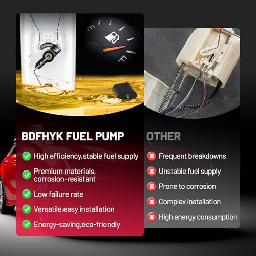 BDFHYK Fuel Pump Module Assembly E3500M Compatible with Chevrolet Pickup Silverado 1999-2004, Compatible with GMC Sierra 1999-2004 4.3L 4.8L 5.3L 6.0L 8.1L w/Sending Unit Fuel Pressure Sensor