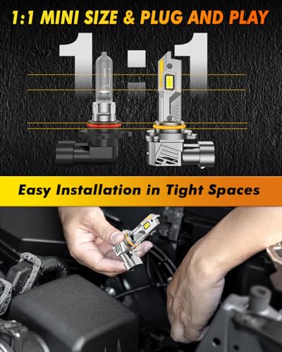 Termitor 9012/HIR2 Light Bulbs, 100,000LM 16X Ultra-Bright, 1:1 Mini Size