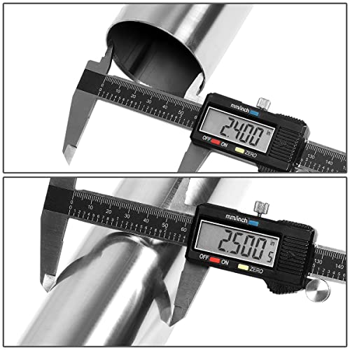 DNA MOTORING ZTL-25SS-8P 8 Pcs 2.5 Inches Stainless Steel DIY Custom Exhaust Tubing Mandrel Bend Pipe Straight & U-Bend Kit, Universal Fit