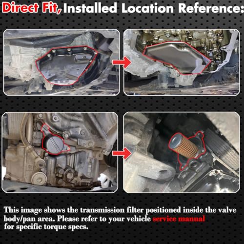MATICVAS RE0F11B CVT Transmission Filter Kit 31728-50X0A Compatible with Nissan 2020-2025 Versa 16.L,2018-2024 Kicks 1.6L,High-Flow Filter & Pan Gasket Included