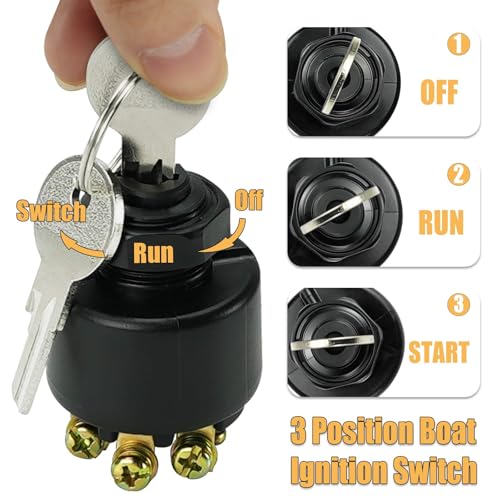 50-11651 Boat Ignition Switch with Keys for J-ohnson E-vinrude