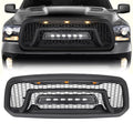 Allinoneparts Front Grille Compatible with 2013-2018 Dodge Ram 1500, 2019-2023 Ram 1500 Classic, Matte Black Bumper Grill w/Off-Road Lights