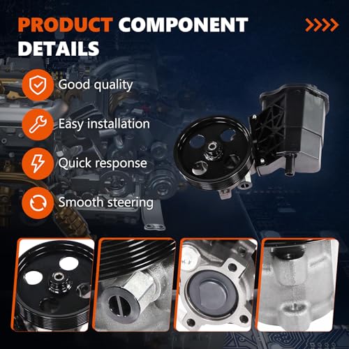Daysyore Power Steering Pump 20-70269 Fits for 2002 2003 2004 2005 2006 2007 Ram 1500 Power Assist Pump, Replace OE 55-7154,52113240AF, 5073240AA
