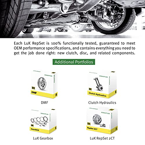 Schaeffler LuK 05-065, Clutch Kit, RepSet with release bearing, Compatible with Dodge B250 92-93, Dakota 92-99; Jeep Cherokee 94-01, Grand Cherokee 94-96, Wrangler 94-95/97-06