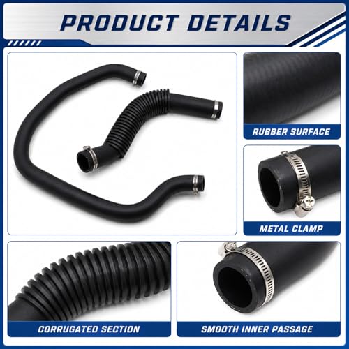 FZJDSD Engine Upper & Lower Radiator Coolant Hose Kit Fit for Cadillac Escalade GMC Yukon Chevy Silverado 1500 2500 3500 Suburban 2007-2014#22827731 22827735 15274730 15037656
