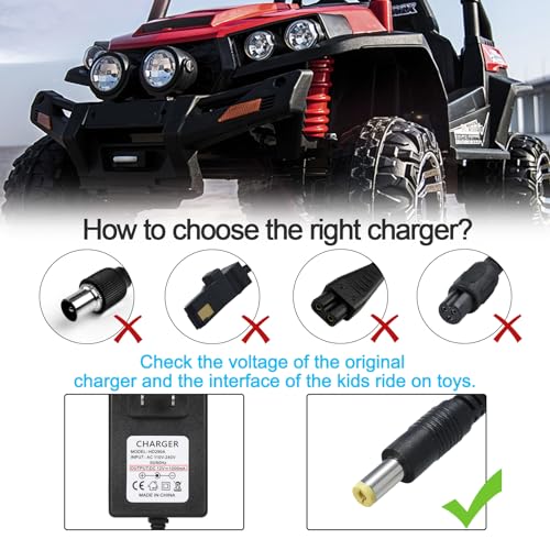 12V Kids Charger for Ride On Car, 12V Various Electric Ride-on Toys Car Battery Charger，12 V Universal Kids Riding Toy Chargers
