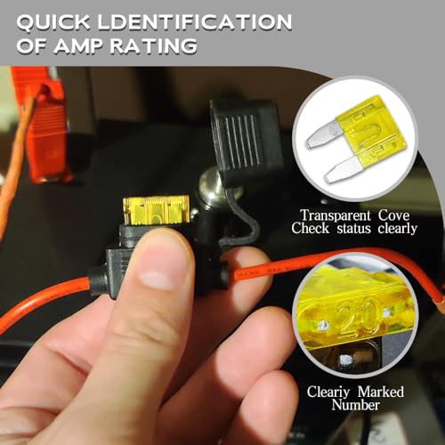 Rebvugr 120PCS Car Fuses Assortment Kit, Automotive Fuse, Auto Blade Fuse Kit with Puller Tool, Mini Fuses(2A/3A/5A/7.5A/10A/15A/20A/25A/30A/35A) Replacement Fuse for Car RV Truck Motorcycle Marine