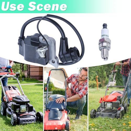 Ignition Coil for Honda GX35 UMK435 HHT35S and Series, ADEFOL Ignition Coil Module with Spark Plug Brushcutter Accessory 4-Stroke Engine Parts Replace 30500-Z0Z-013, 30500-Z3F-003