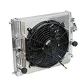 2-Row Full Aluminum Racing Radiator w/ 12V Fan Shroud Replacement for 1992-2000 Honda Civic EH EJ 1993-1997 Del Sol EG MT 1994-2001 Acura Integra DB DC