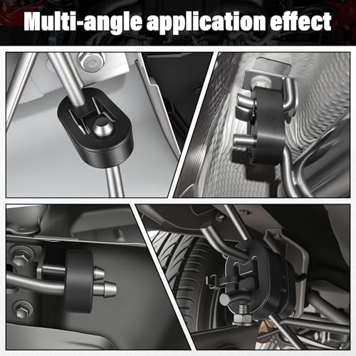 SINGARO Rubber Exhaust Hanger, Muffler Exhaust System, Heavy Insulator Support Bushing Installation, 2 Holes 0.47 Inch, High-Density Tailpipe Damping Hanger (2PCS Black)