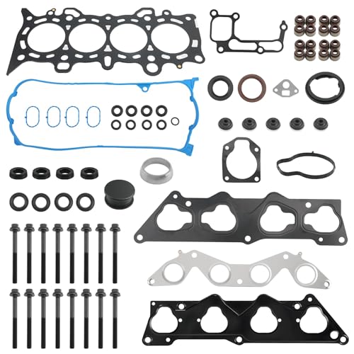 HS26236PT-2 Cylinder Head Gasket Set with Bolts for 1.7L D17A1 L4 Engine, Compatible with 2001-2005 Honda Civic LX DX, Replace# HS26236PT HBHO034