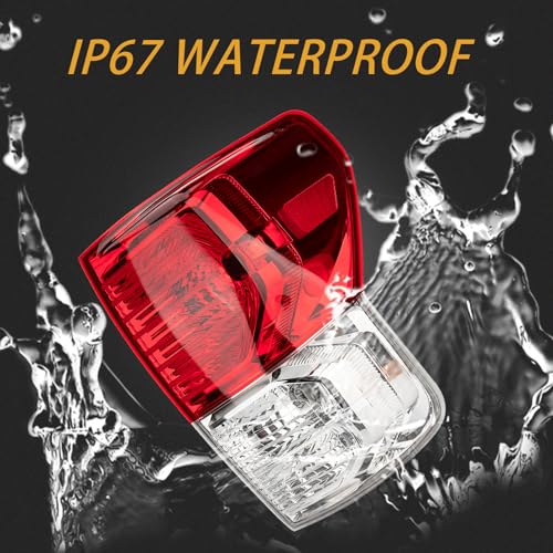 Tail Light Assembly Compatible With 2010-2013 Toyota Tundra Right Passenger Side Rear Brake Lamps Wiring Harness Replaces# 815600C070 815500C090 815600C090 TO2800165 TO2800183