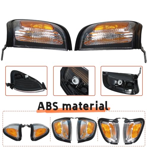 labwork Replacement for Tacoma 2001-2004 Parking/Side Marker Light Assembly Pair Driver and Passenger Side Black