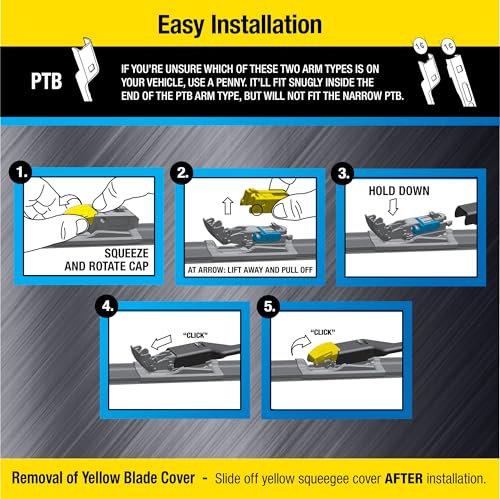 Rain-X 870428 Rugged XL Wiper Blade 28", Windshield Wipers Replacement, Quiet & Durable Beam Design, All Weather Performance & Easy Universal Install, Blade Wear Indicator (Pack of 1)